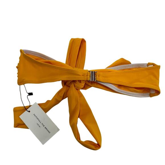 Faithful the Brand Bikini Top Womens Small Yellow Sun Locales Swim - Picture 5 of 11